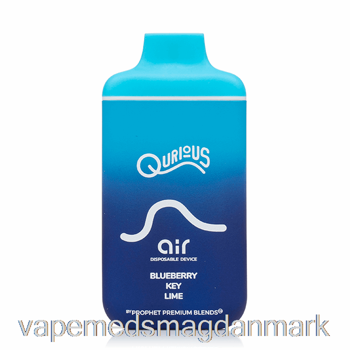 Vape Juice Qurious Air 6000 Engangs Blåbær Key Lime